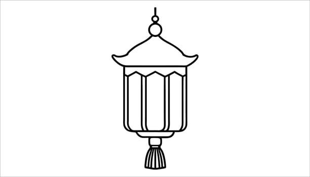 Chinese Lantern Traditional Asian Lantern Illustration vector