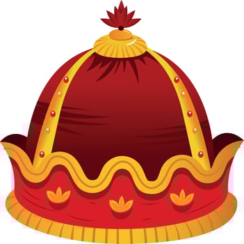 A flat illustration of traditional chinese hat vector