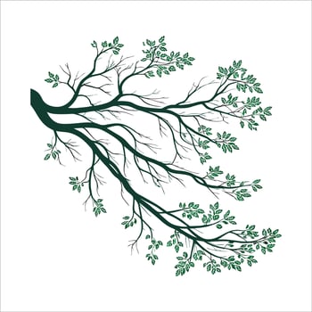 Tree branches artdrawing vector