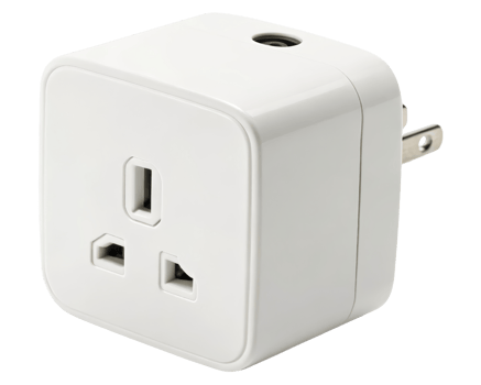 White electrical adapter on a transparent background png