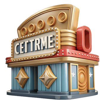 impressive creative beautiful artistic elegant artistic Retro 3D Cinema Sign Illustration original premium authentic png