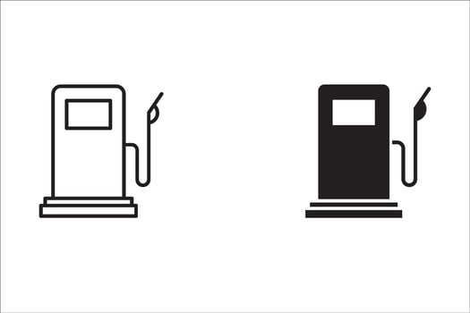 Fuel pump icon set. Gas station icon design. illustration on white background vector