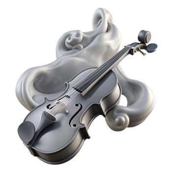 stunning classic extraordinary modern vibrant vintage 3D Render Grey Violin Abstract Background exclusive genuine genuine png