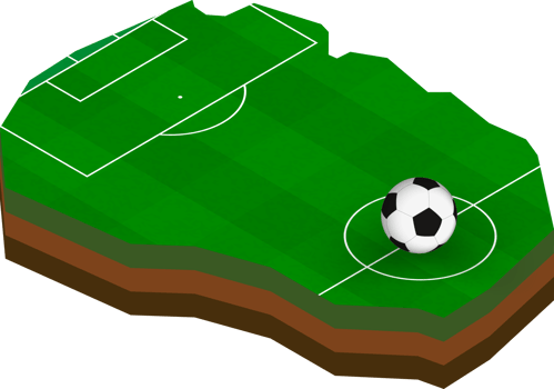 Isometric map of North Macedonia with football field. png