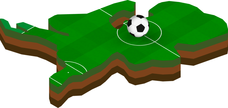 Isometric map of Netherlands with football field. png