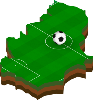 Isometric map of Serbia with football field. png