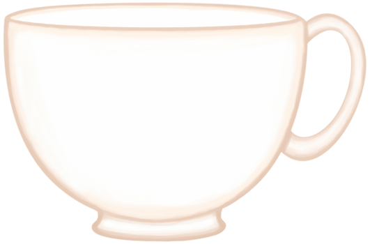 A white ceramic cup of hot coffee or hot tea png