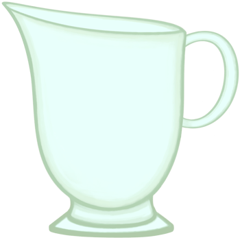 A soft green ceramic jar of milk or coffee or tea png