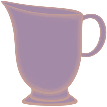 A deep purple ceramic jar of milk or coffee or tea. png