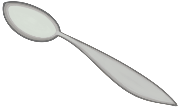 Lovely style and colors of gray tea spoon. png