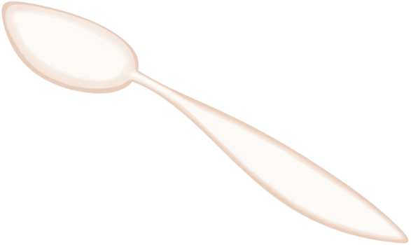 Lovely type and colors of creamy tea spoon png