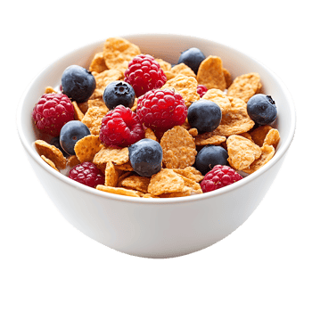 Cereal with berries png