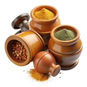 Wooden Spice Jars 3D Illustration png