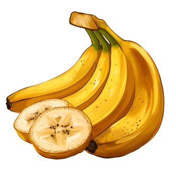 Bananas are shown in this illustration png
