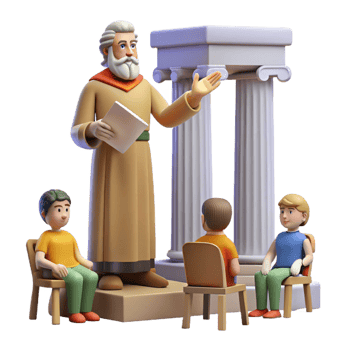 3D Illustration Teacher and Students png