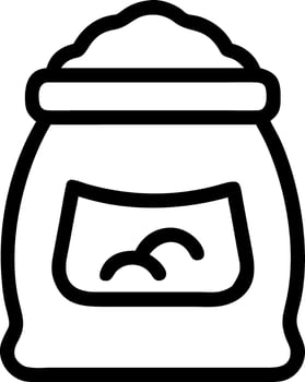 Minimalist Bag of Flour Symbol Collection vector