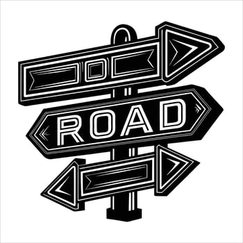 Wooden road signs hand. vector