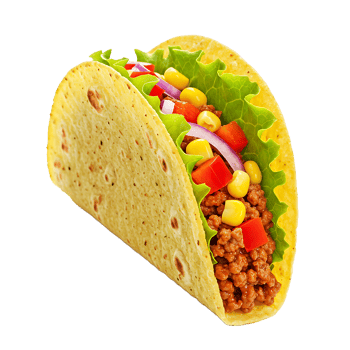 Delicious Taco Isolated on Transparent Background png