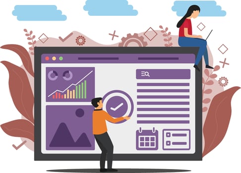 Flat Landing Page Modern Design Concept Of Web Development, Website Illustration vector