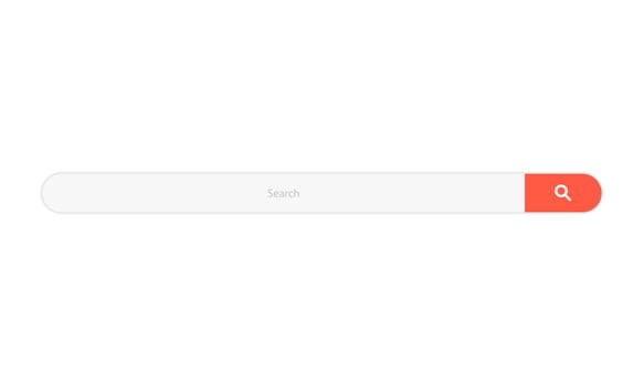 Clean and Simple Search Bar with a Red Search Button, Illustration for Web Design and User Interface. vector