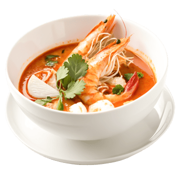 Delicious Tom Yum Soup with Shrimp Thai Cuisine Food Photography png