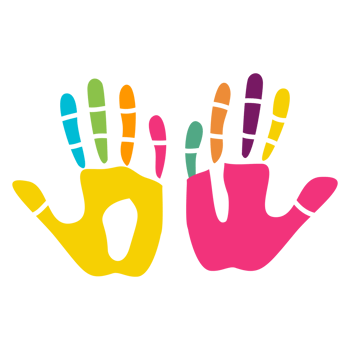 colorful hand prints for holi celebration png