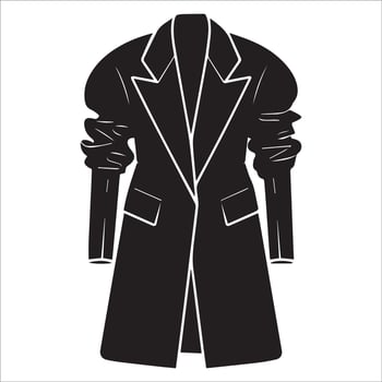 Coat silhouette , vector