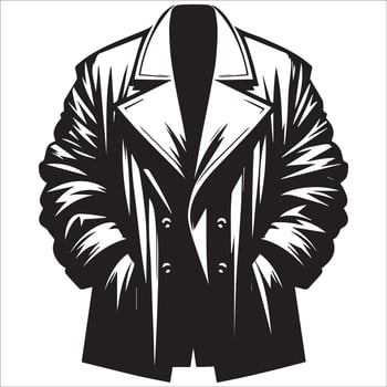 Modern Oversized Blazer Coat Silhouette Concept vector