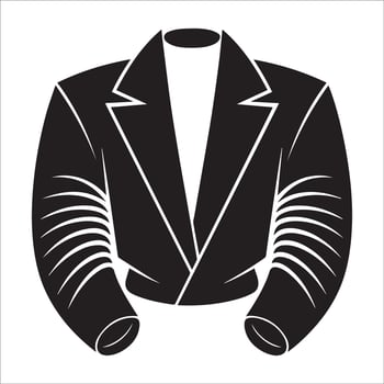 Fashionable Oversized Blazer Silhouette Design vector