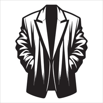 Chunky Oversized Blazer Coat silhouette , vector