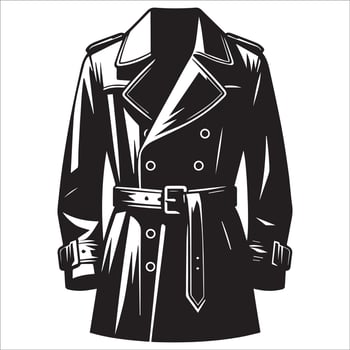 Stylish and Cozy Robe-Style Coat Silhouette vector