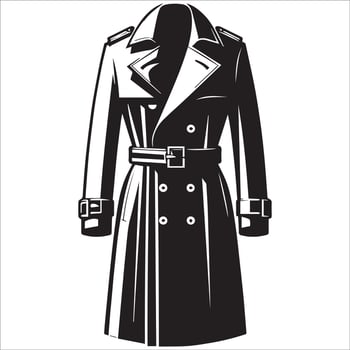 Robe-style Coat silhouette , vector