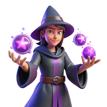 dramatic abstract vibrant vintage 3D Render Young Witch Magic exclusive authentic png