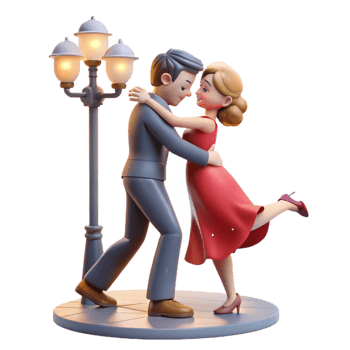 wonderful creative wonderful rustic Romantic Couple 3D Illustration authentic original png
