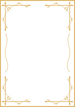 Vintage Frame with Ornamental Filigree and Calligraphic Art. png