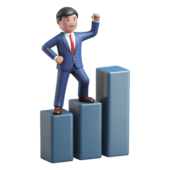 wonderful modern stunning rustic 3D Illustration Businessman Climbing Chart professional exclusive png