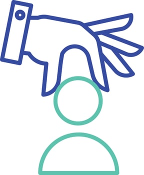 Choose pic outline dual color icon vector