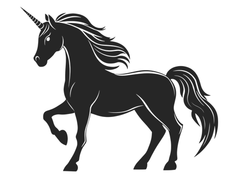 Unicorn Silhouette, Cut Out png
