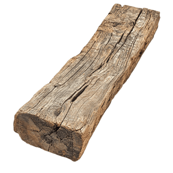 Rough weathered wooden log with a natural aged texture png