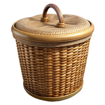 dramatic creative Wicker Laundry Basket with Lid Transparent Background original png