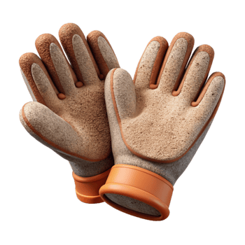 stunning abstract Pair of Gardening Gloves Cutout with Dirt Texture original png