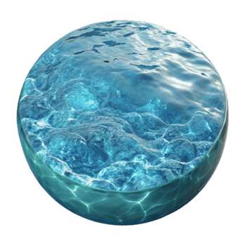 serene traditional Crystal Clear Water Surface Transparent Background premium png