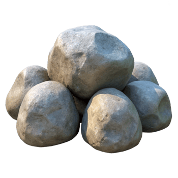 elegant creative vibrant abstract 3D Render Gray Boulder Pile professional high resolution png