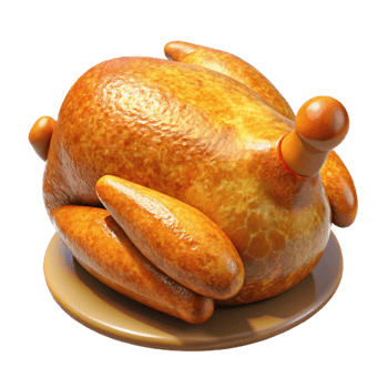 magnificent contemporary Thanksgiving Turkey Cooked Golden Brown Transparent Background premium png