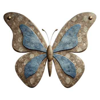 impressive vintage Silhouette Paper Cutout Butterfly Isolated Element premium png