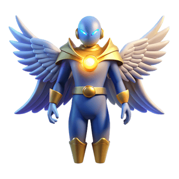 Angelic 3D Render Superhero png