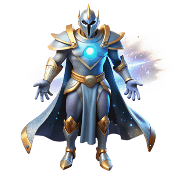 impressive artistic extraordinary minimalist Galactic Guardian 3D Illustration 4K professional png