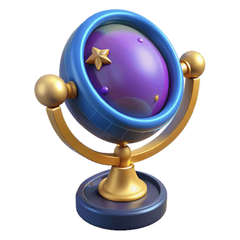 3D Celestial Globe Illustration png