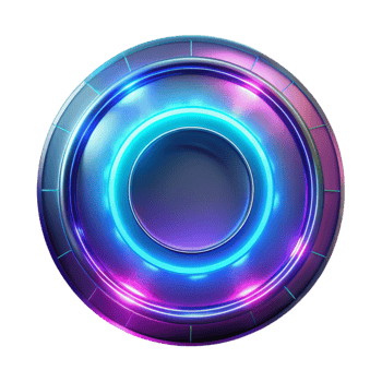 wonderful creative Glowing Neon Circle Futuristic Design Transparent Background original png