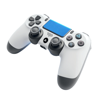 White gaming controller with dual joysticks and buttons png